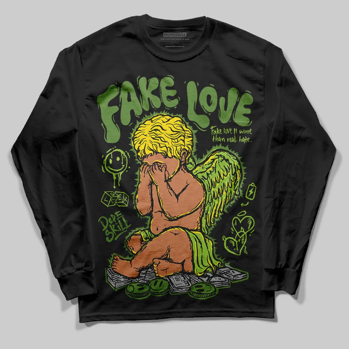 Dunk 'Chlorophyll' DopeSkill Long Sleeve T-Shirt New Fake Love Graphic sold by DopeSkill product image thumbnail 2