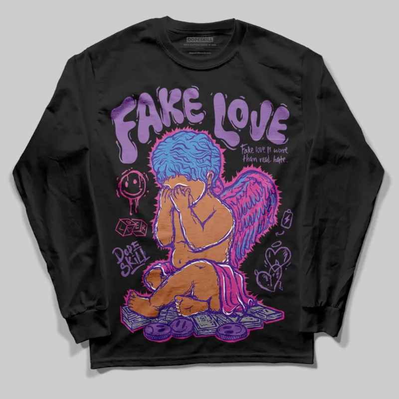 PURPLE Collection DopeSkill Long Sleeve T-Shirt New Fake Love Graphic sold by DopeSkill