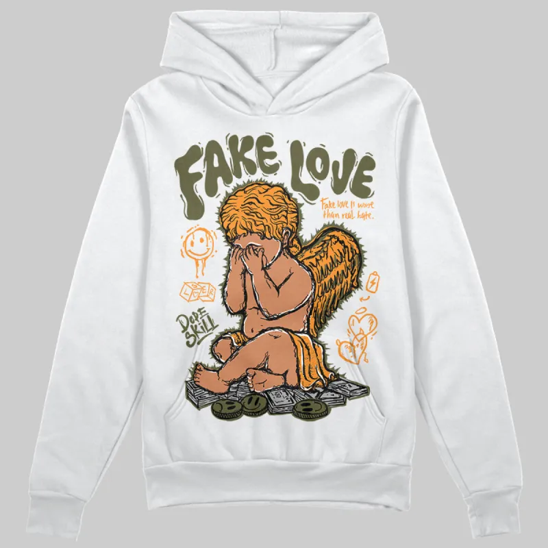 Olive 5s DopeSkill Hoodie Sweatshirt New Fake Love Graphic sold by DopeSkill