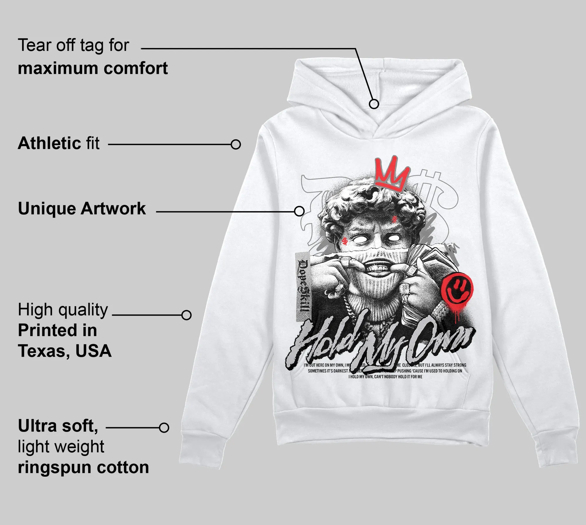 Grey Collection DopeSkill Hoodie Sweatshirt New Hold My Own Graphic sold by DopeSkill product image thumbnail 3