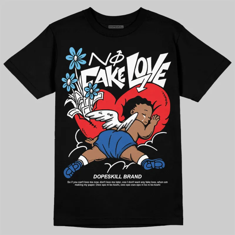 Blueberry 12s DopeSkill T-Shirt No Fake Love Graphic sold by DopeSkill