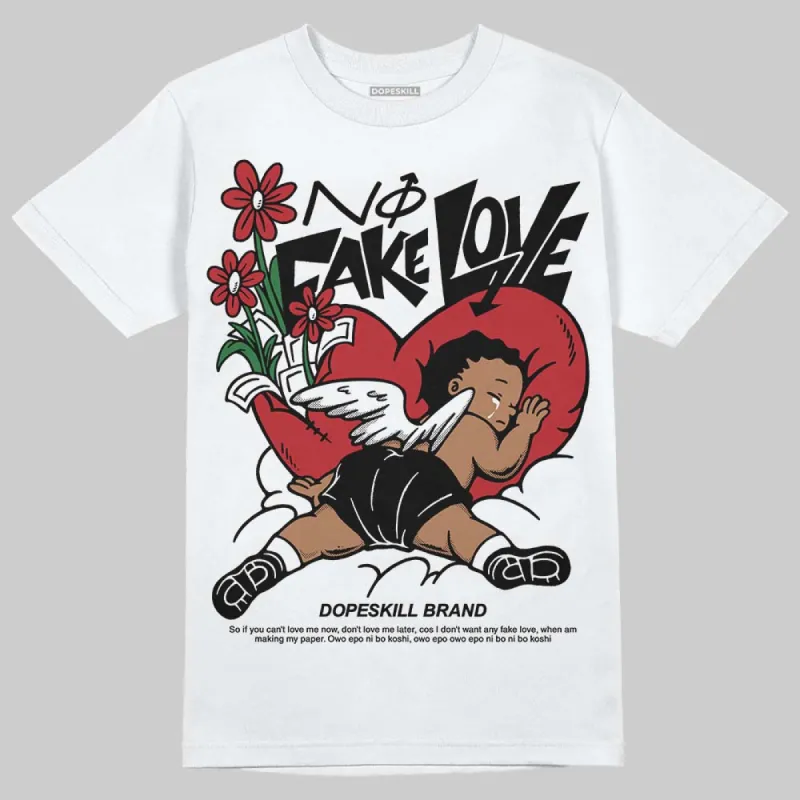 Black Toe 14s DopeSkill T-Shirt No Fake Love Graphic sold by DopeSkill