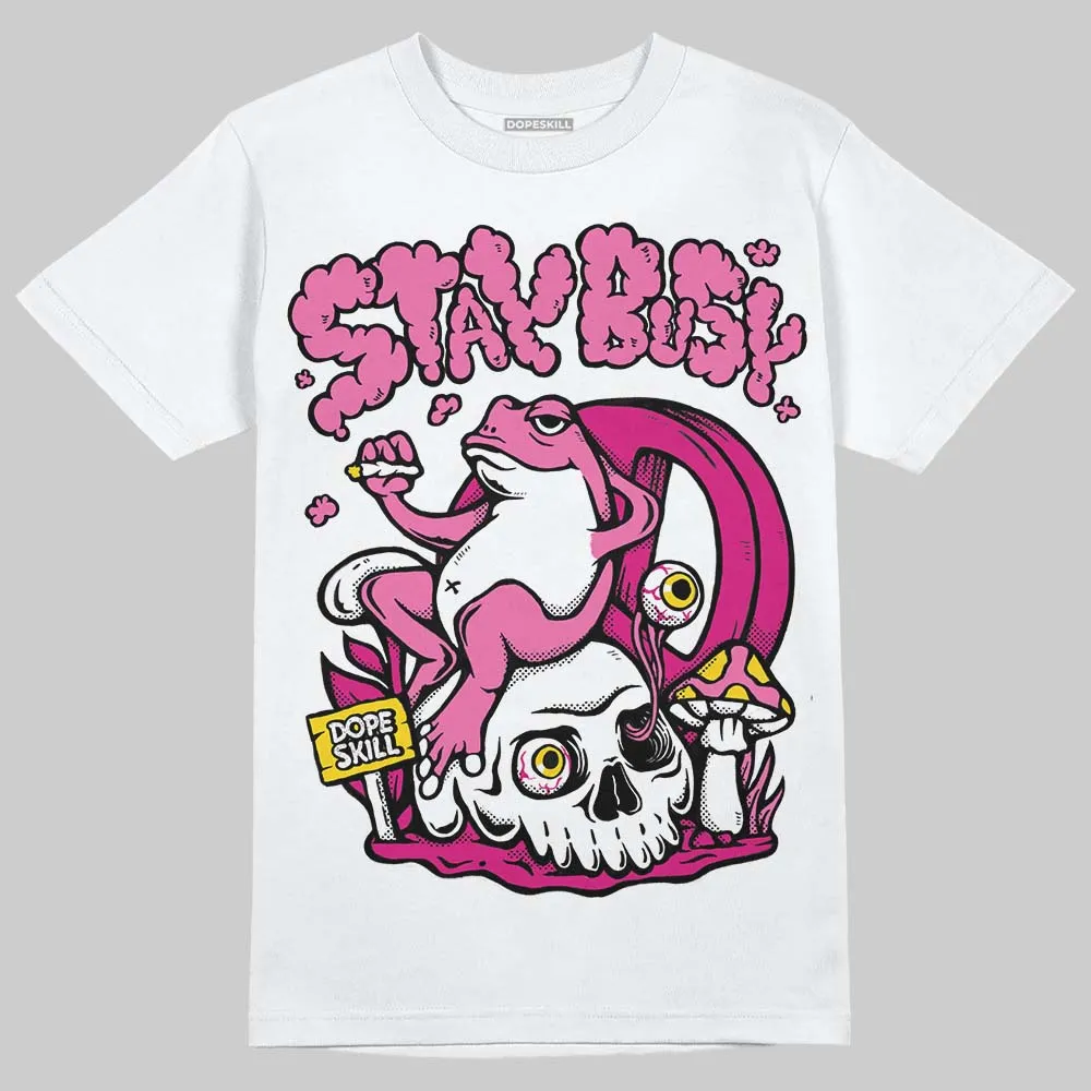 Rick RO Pink Leather Sneakers DopeSkill T-Shirt Stay Busy Graphic sold by DopeSkill product image thumbnail 2