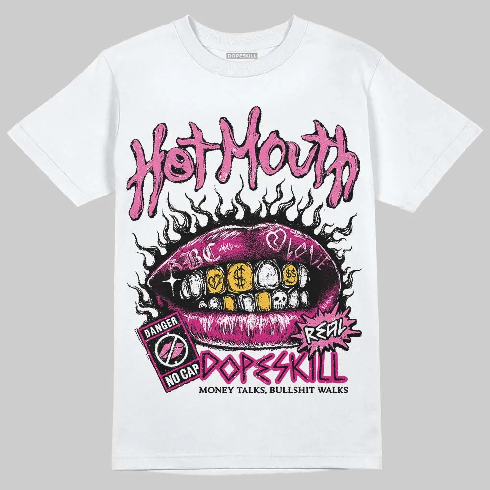 Rick RO Pink Leather Sneakers DopeSkill T-Shirt Hot Mouth Graphic sold by DopeSkill product image thumbnail 2