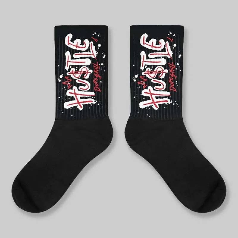 Black Toe 14s DopeSkill Sublimated Sock Hustle Graphic sold by DopeSkill