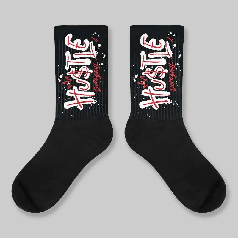 Black Toe 14s DopeSkill Sublimated Sock Hustle Graphic sold by DopeSkill
