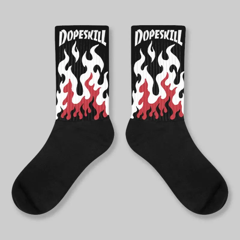 Black Toe 14s DopeSkill Sublimated Sock FIRE Graphic sold by DopeSkill