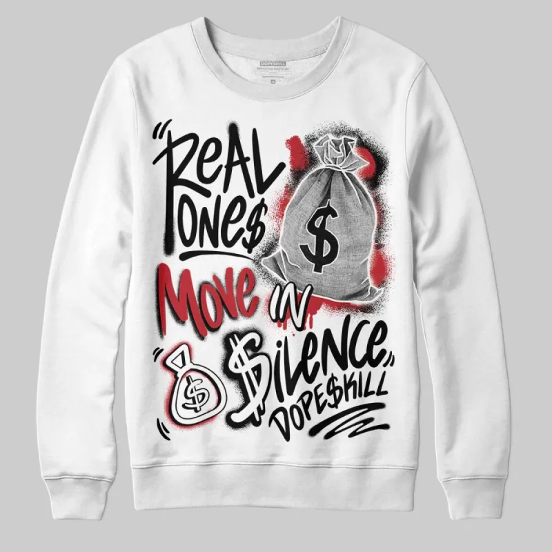 Black Toe 14s DopeSkill Sweatshirt Real Ones Move In Silence Graphic sold by DopeSkill