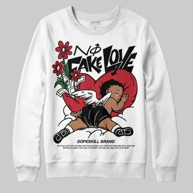 Black Toe 14s DopeSkill Sweatshirt No Fake Love Graphic sold by DopeSkill