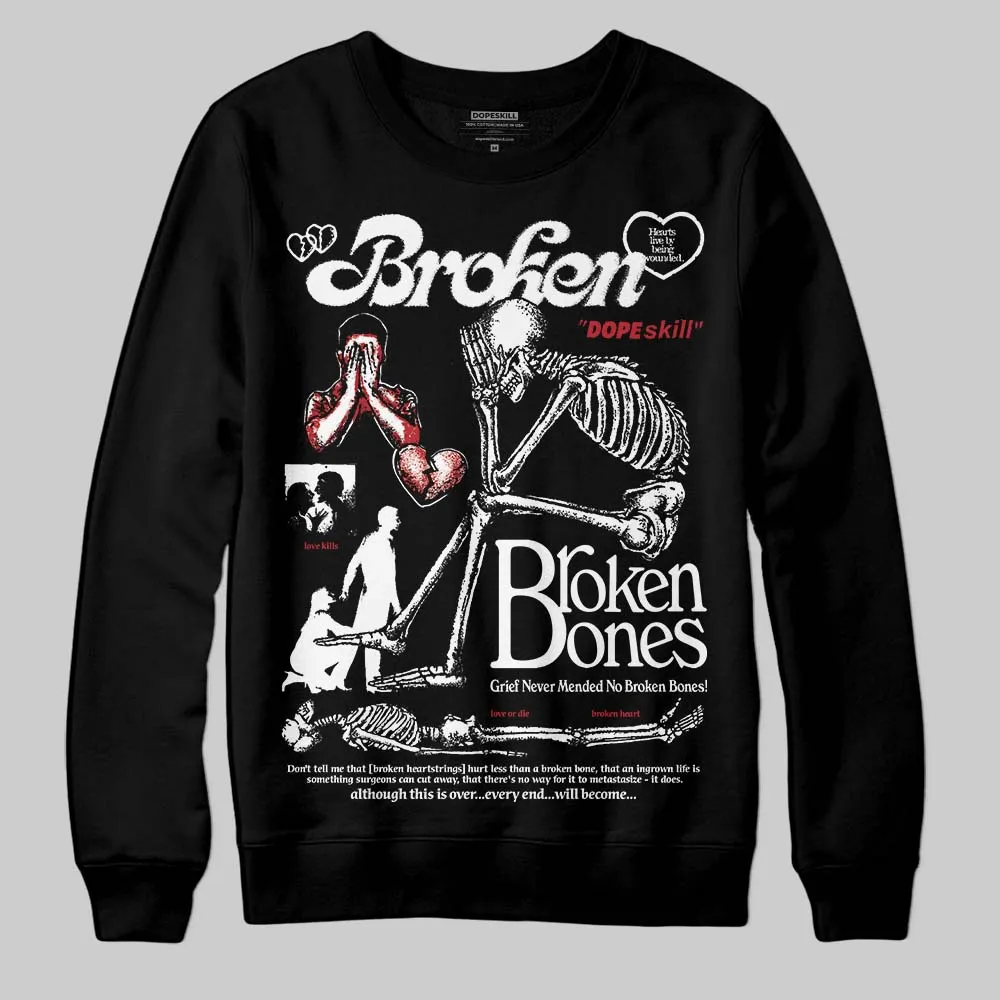 Black Toe 14s DopeSkill Sweatshirt Broken Bones Graphic sold by DopeSkill product image thumbnail 2