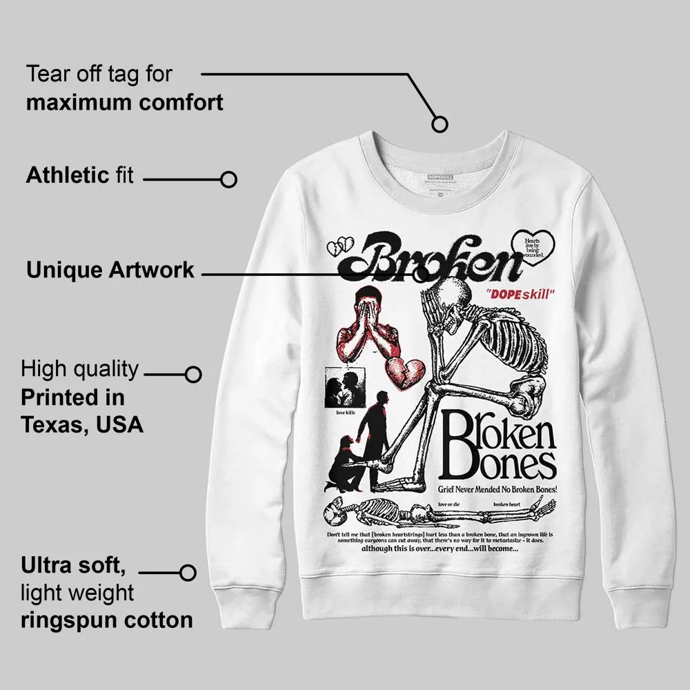 Black Toe 14s DopeSkill Sweatshirt Broken Bones Graphic sold by DopeSkill product image thumbnail 3