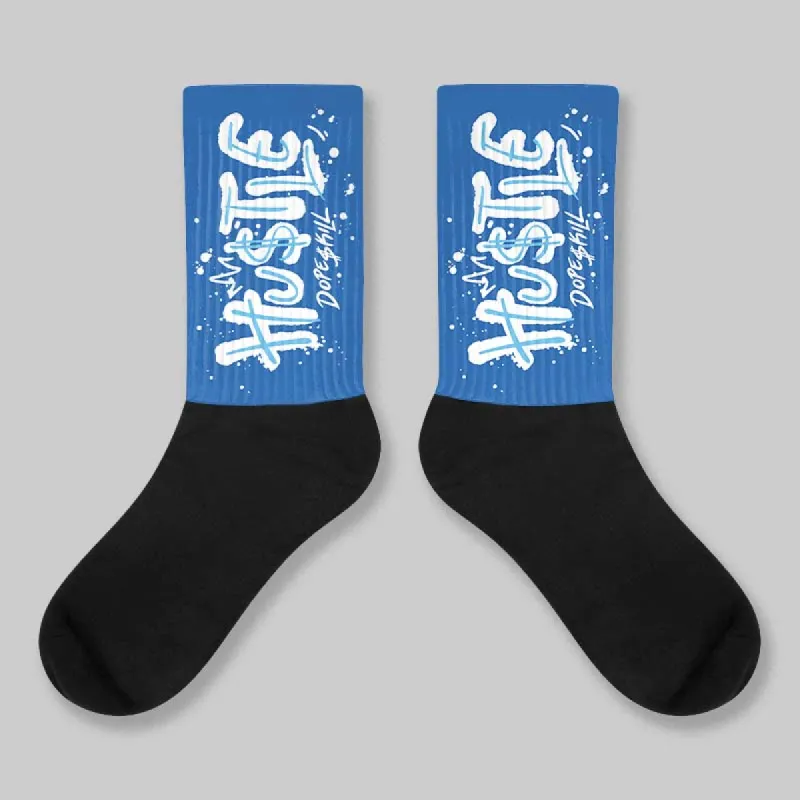 Blueberry 12s DopeSkill Sublimated Sock Hustle Graphic sold by DopeSkill