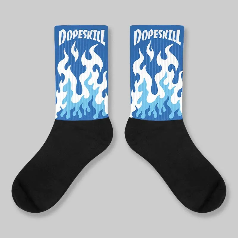 Blueberry 12s DopeSkill Sublimated Sock FIRE Graphic sold by DopeSkill