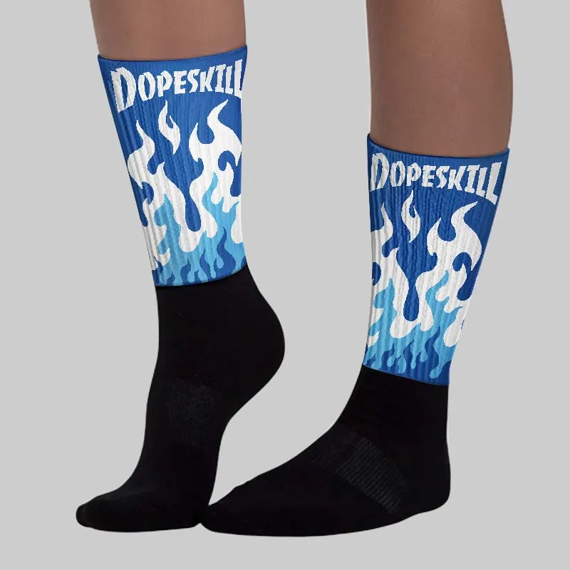 Blueberry 12s DopeSkill Sublimated Sock FIRE Graphic sold by DopeSkill product image thumbnail 3