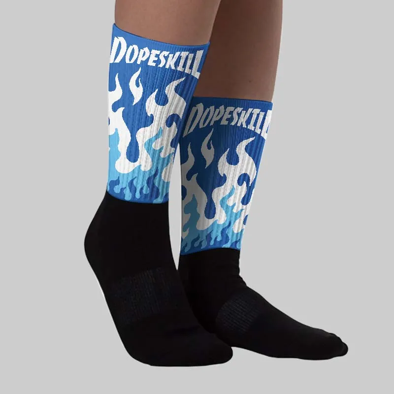 Blueberry 12s DopeSkill Sublimated Sock FIRE Graphic sold by DopeSkill product image thumbnail 2