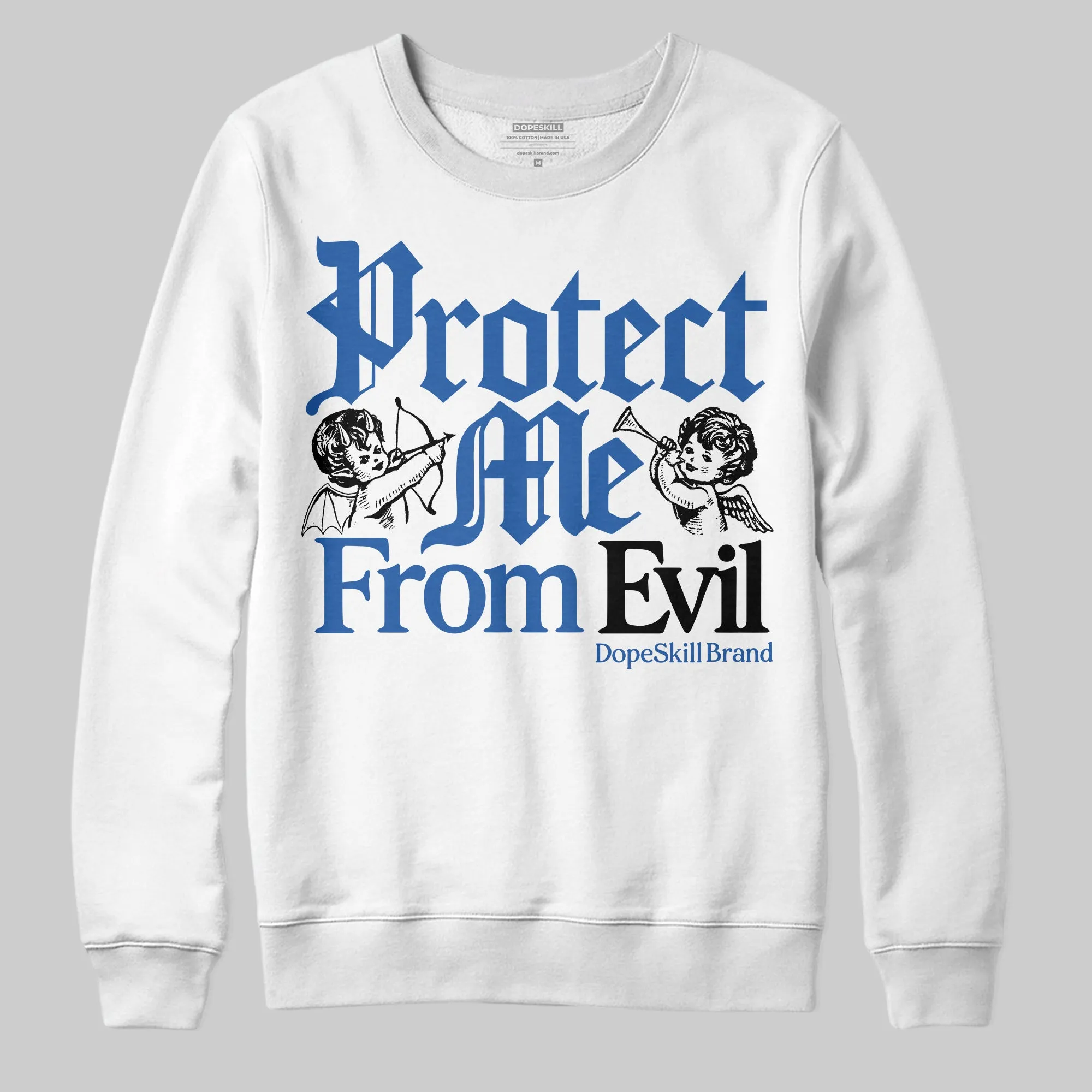 Blueberry 12s DopeSkill Sweatshirt Protect Me From Evil Graphic sold by DopeSkill product image thumbnail 2
