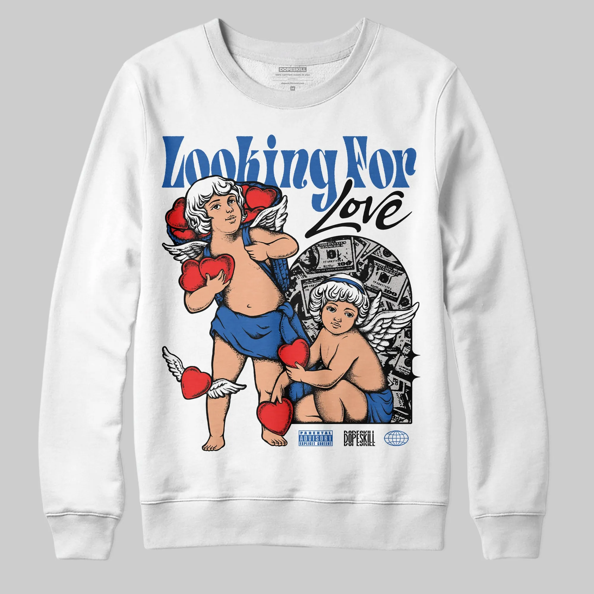 Blueberry 12s DopeSkill Sweatshirt Looking For Love Graphic sold by DopeSkill product image thumbnail 2