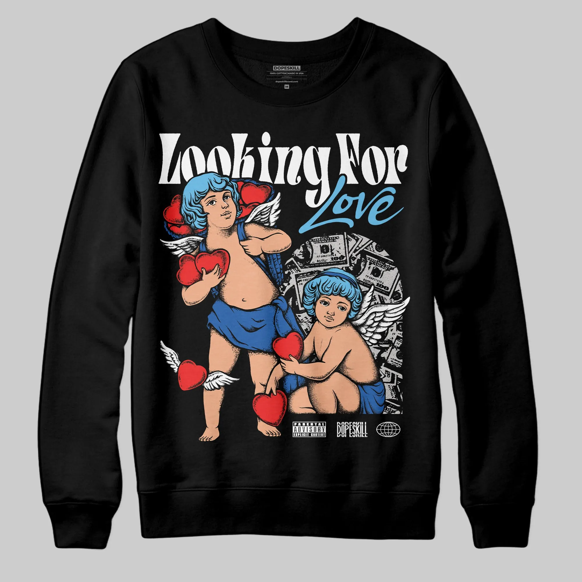 Blueberry 12s DopeSkill Sweatshirt Looking For Love Graphic sold by DopeSkill