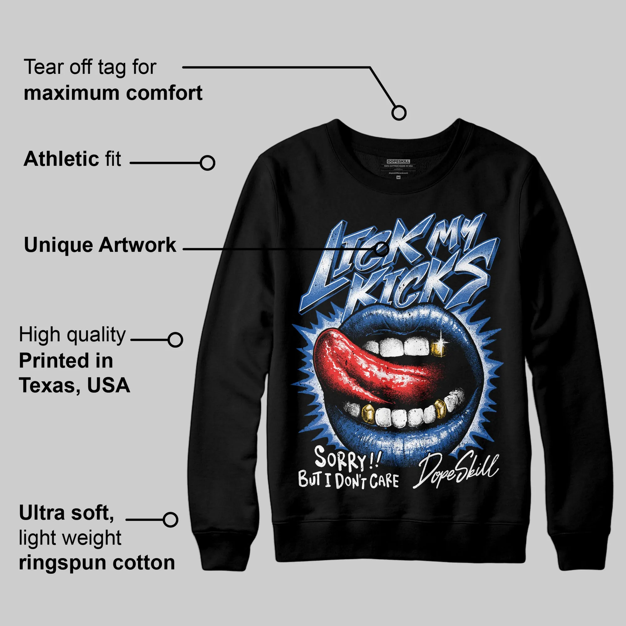 Blueberry 12s DopeSkill Sweatshirt Lick My Kicks Graphic sold by DopeSkill product image thumbnail 3