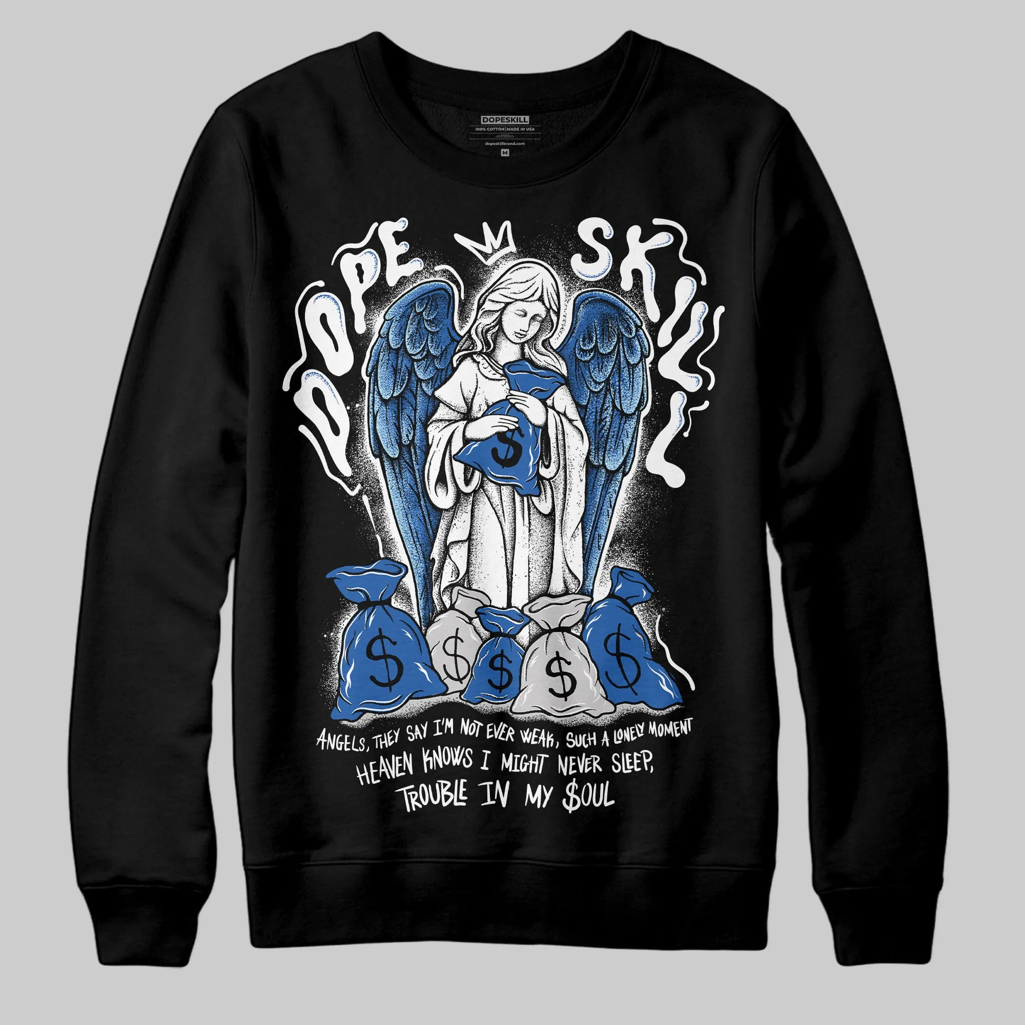 Blueberry 12s DopeSkill Sweatshirt Angels Graphic sold by DopeSkill