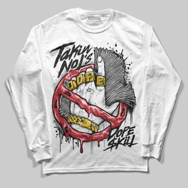 Black Toe 14s DopeSkill Long Sleeve T-Shirt Takin No L's Graphic sold by DopeSkill