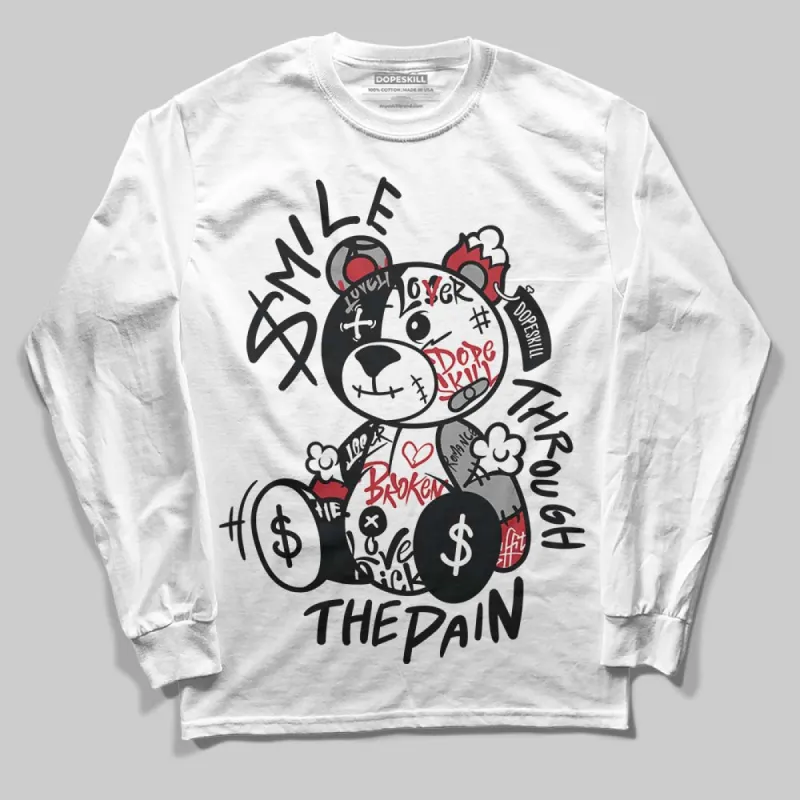 Black Toe 14s DopeSkill Long Sleeve T-Shirt Smile Through The Pain Graphic sold by DopeSkill