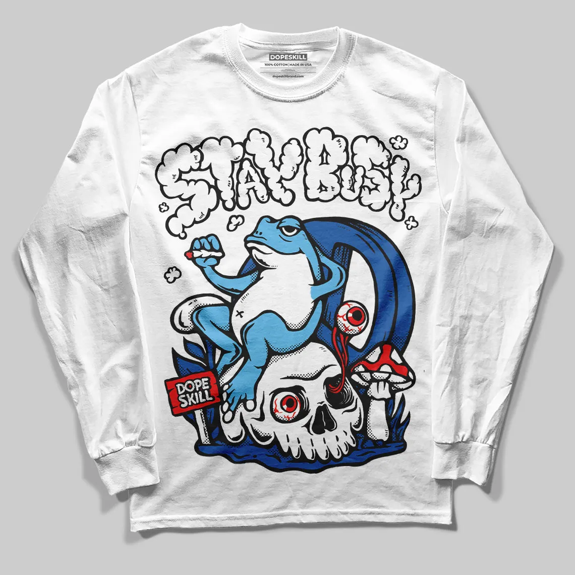 Blueberry 12s DopeSkill Long Sleeve Stay Busy Graphic sold by DopeSkill product image thumbnail 2