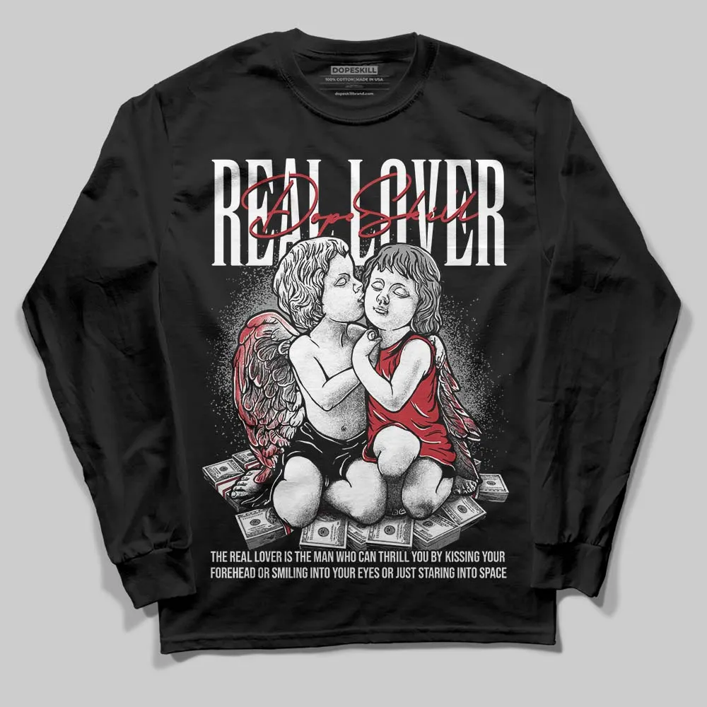 Black Toe 14s DopeSkill Long Sleeve T-Shirt Real Lover Graphic sold by DopeSkill product image thumbnail 2