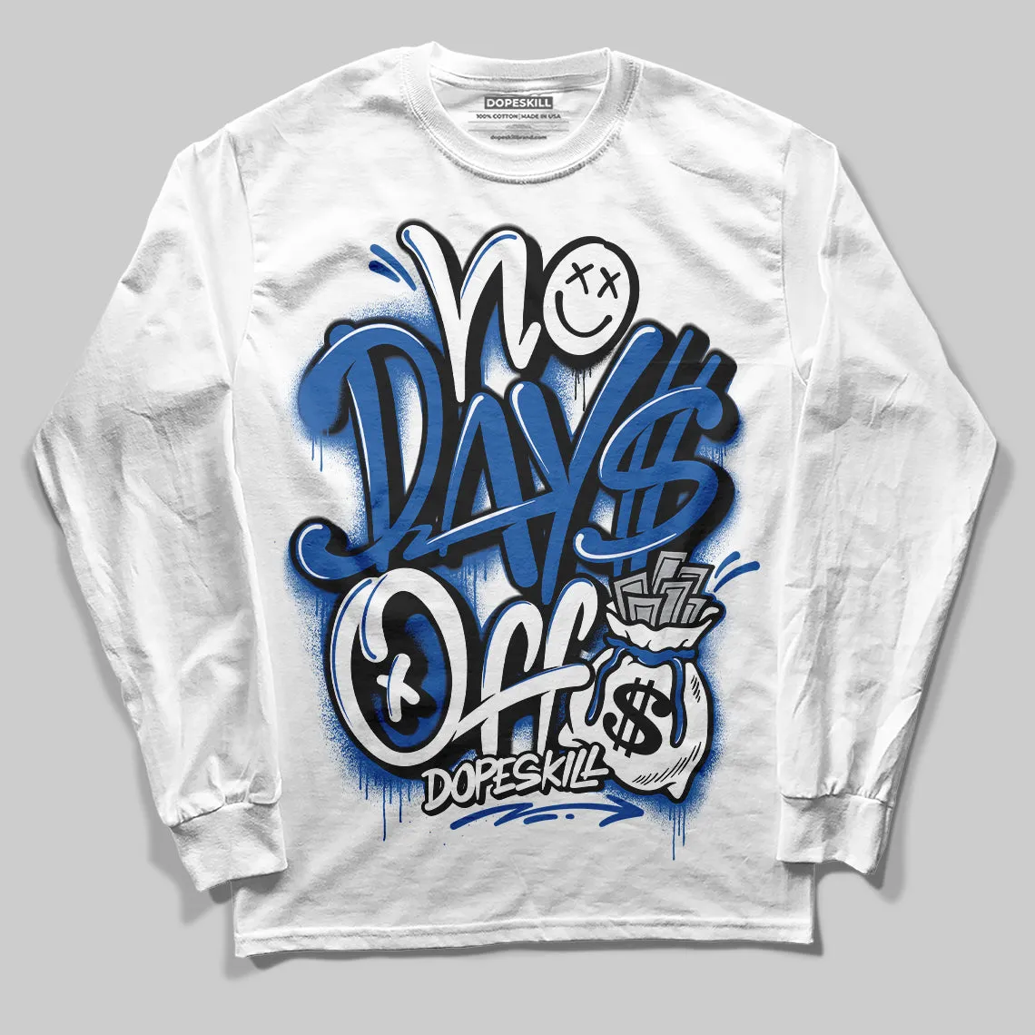 Blueberry 12s DopeSkill Long Sleeve No Days Off Graphic sold by DopeSkill product image thumbnail 2
