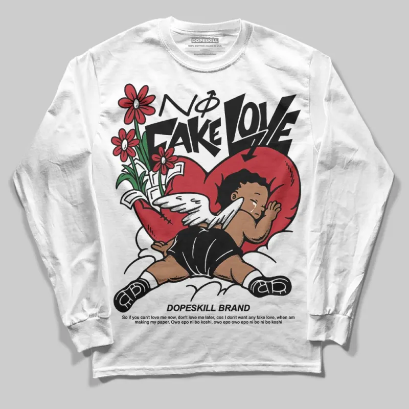 Black Toe 14s DopeSkill Long Sleeve T-Shirt No Fake Love Graphic sold by DopeSkill