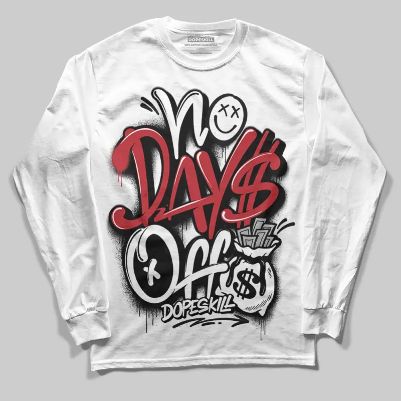 Black Toe 14s DopeSkill Long Sleeve T-Shirt No Days Off Graphic sold by DopeSkill