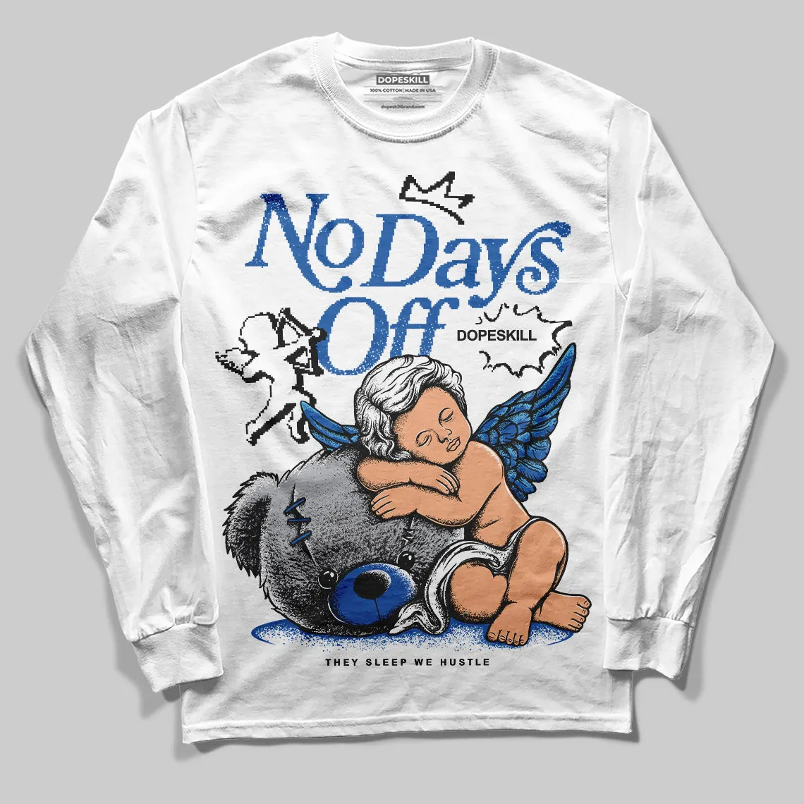 Blueberry 12s DopeSkill Long Sleeve New No Days Off Graphic sold by DopeSkill product image thumbnail 2