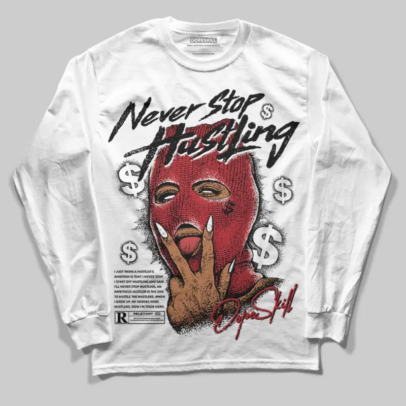 Black Toe 14s DopeSkill Long Sleeve T-Shirt Never Stop Hustling Graphic sold by DopeSkill