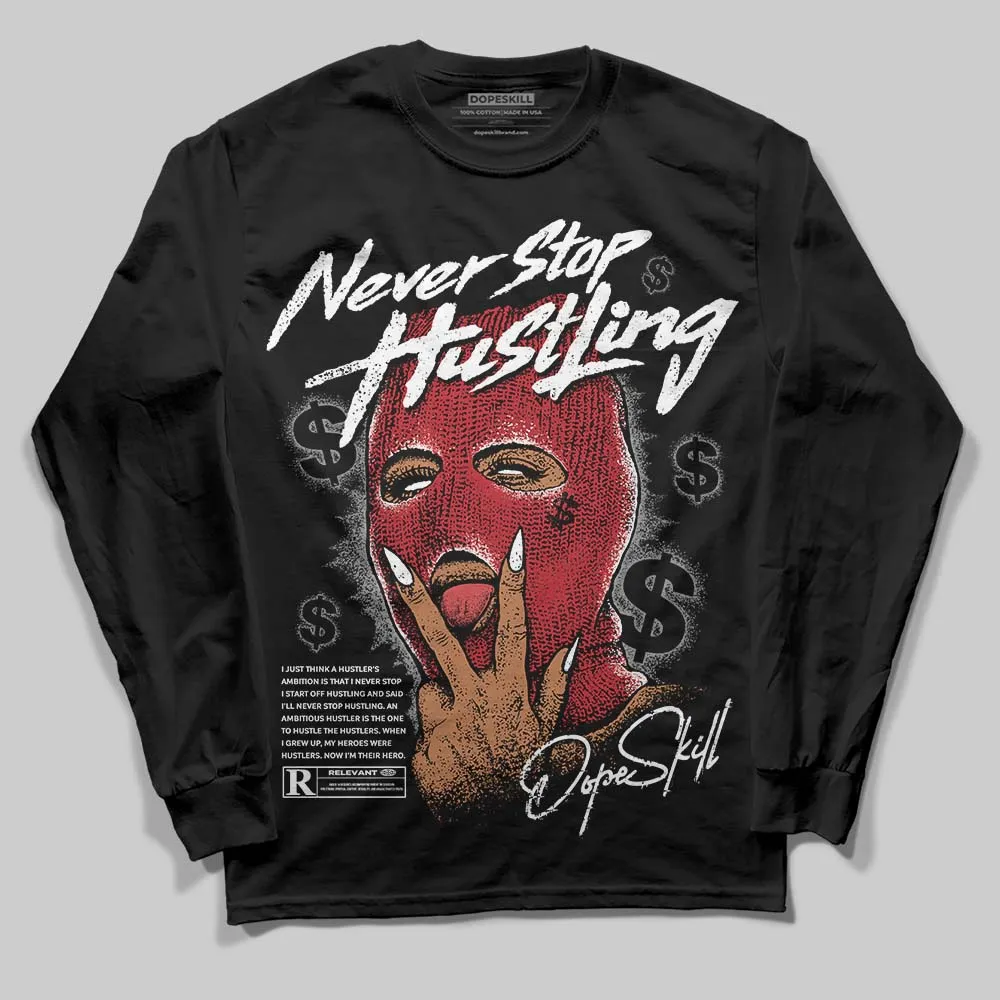 Black Toe 14s DopeSkill Long Sleeve T-Shirt Never Stop Hustling Graphic sold by DopeSkill product image thumbnail 2