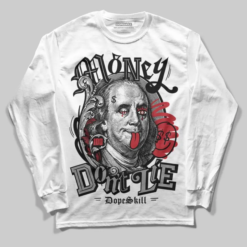 Black Toe 14s DopeSkill Long Sleeve T-Shirt Money Don't Lie Graphic sold by DopeSkill