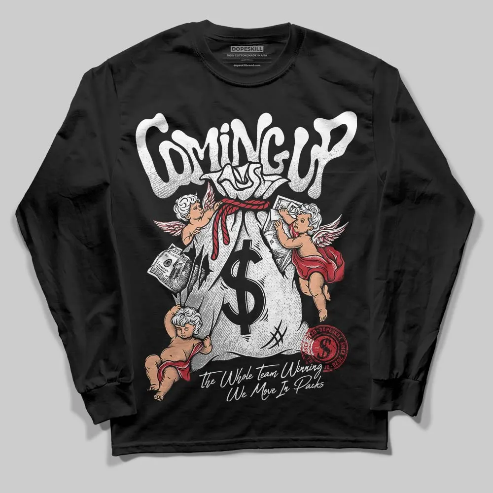 Black Toe 14s DopeSkill Long Sleeve T-Shirt Money Bag Coming Up Graphic sold by DopeSkill product image thumbnail 2