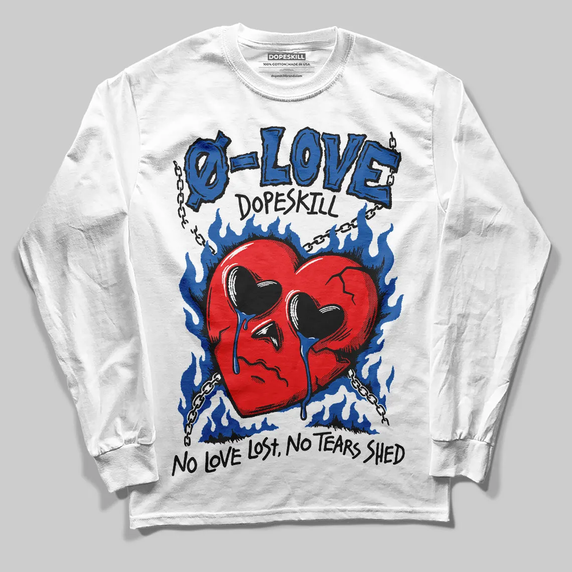 Blueberry 12s DopeSkill Long Sleeve T-Shirt Crying Heart Graphic sold by DopeSkill product image thumbnail 2