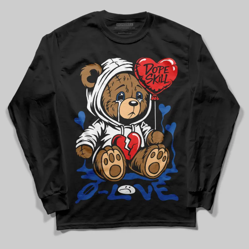 Blueberry 12s DopeSkill Long Sleeve T-Shirt Broken Bear Graphic sold by DopeSkill