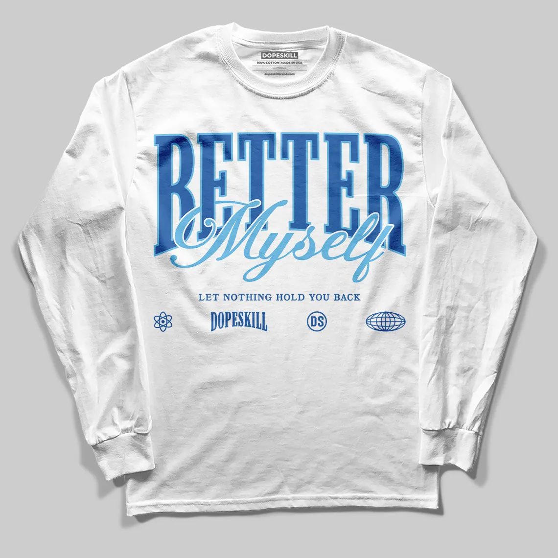 Blueberry 12s DopeSkill Long Sleeve T-Shirt Better Myself Graphic sold by DopeSkill product image thumbnail 2