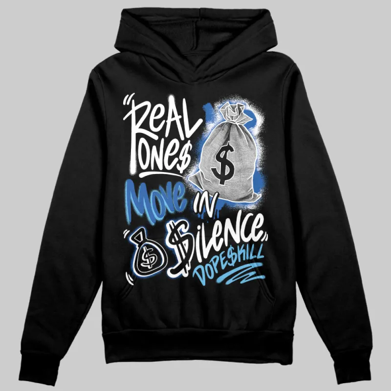 Blueberry 12s DopeSkill Hoodie Sweatshirt Real Ones Move In Silence Graphic sold by DopeSkill