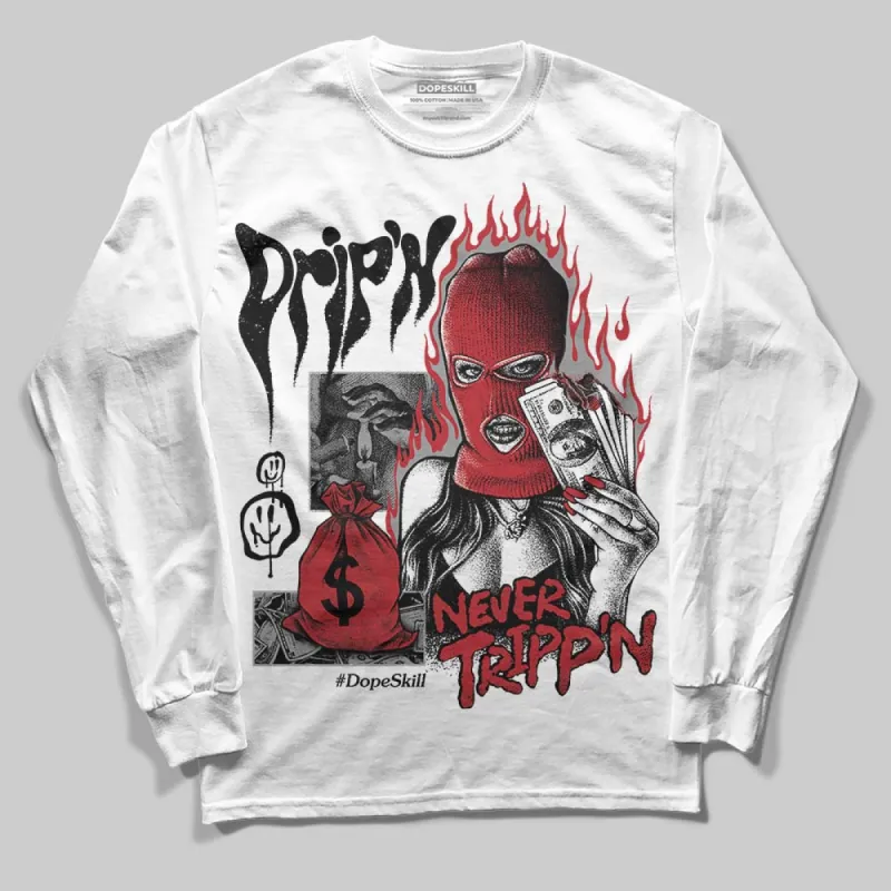 Black Toe 14s DopeSkill Long Sleeve T-Shirt Drip'n Never Tripp'n Graphic sold by DopeSkill