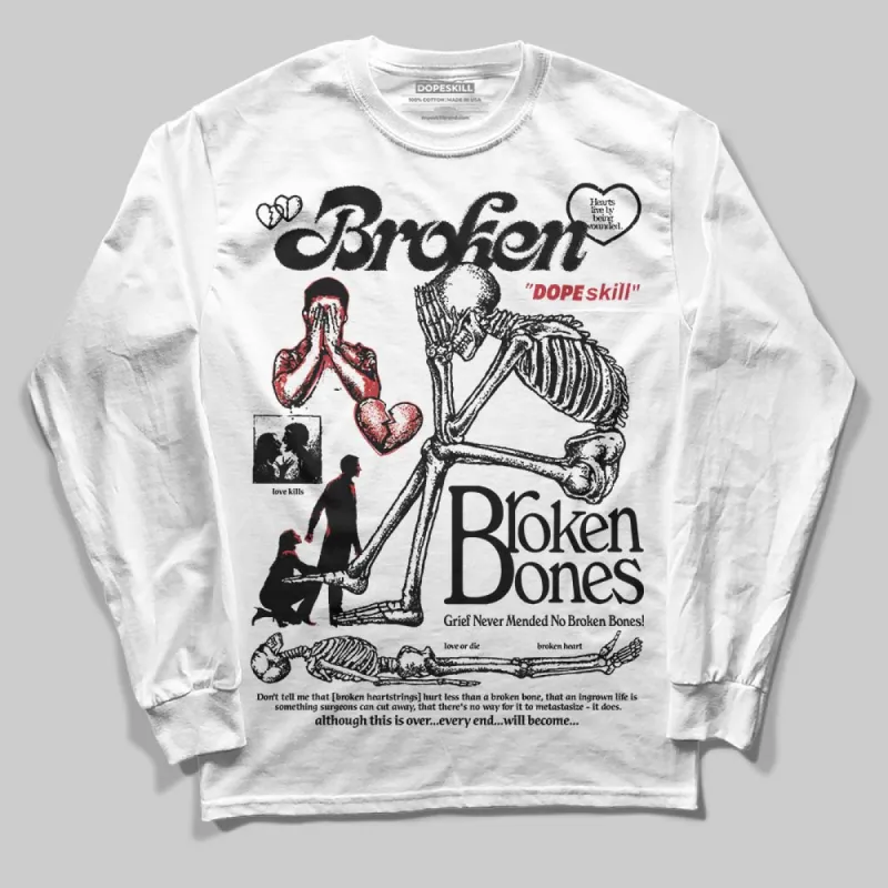 Black Toe 14s DopeSkill Long Sleeve T-Shirt Broken Bones Graphic sold by DopeSkill