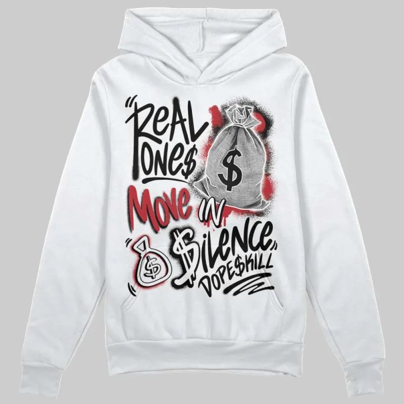 Black Toe 14s DopeSkill Hoodie Sweatshirt Real Ones Move In Silence Graphic sold by DopeSkill