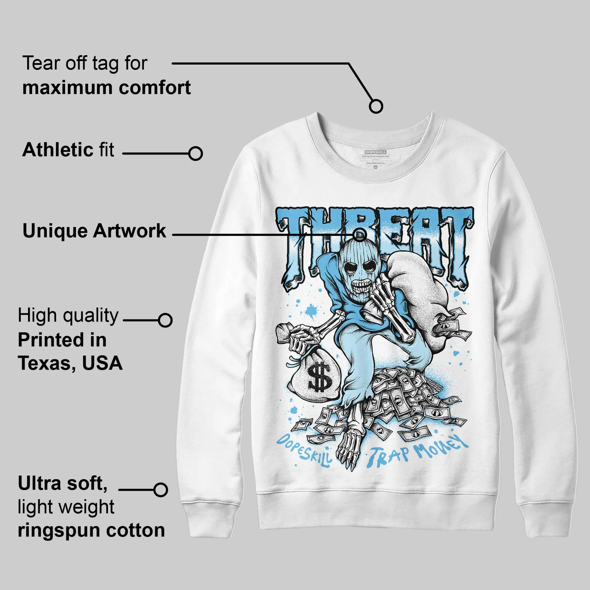 Legend Blue 11s DopeSkill Sweatshirt Threat Graphic sold by DopeSkill product image thumbnail 3