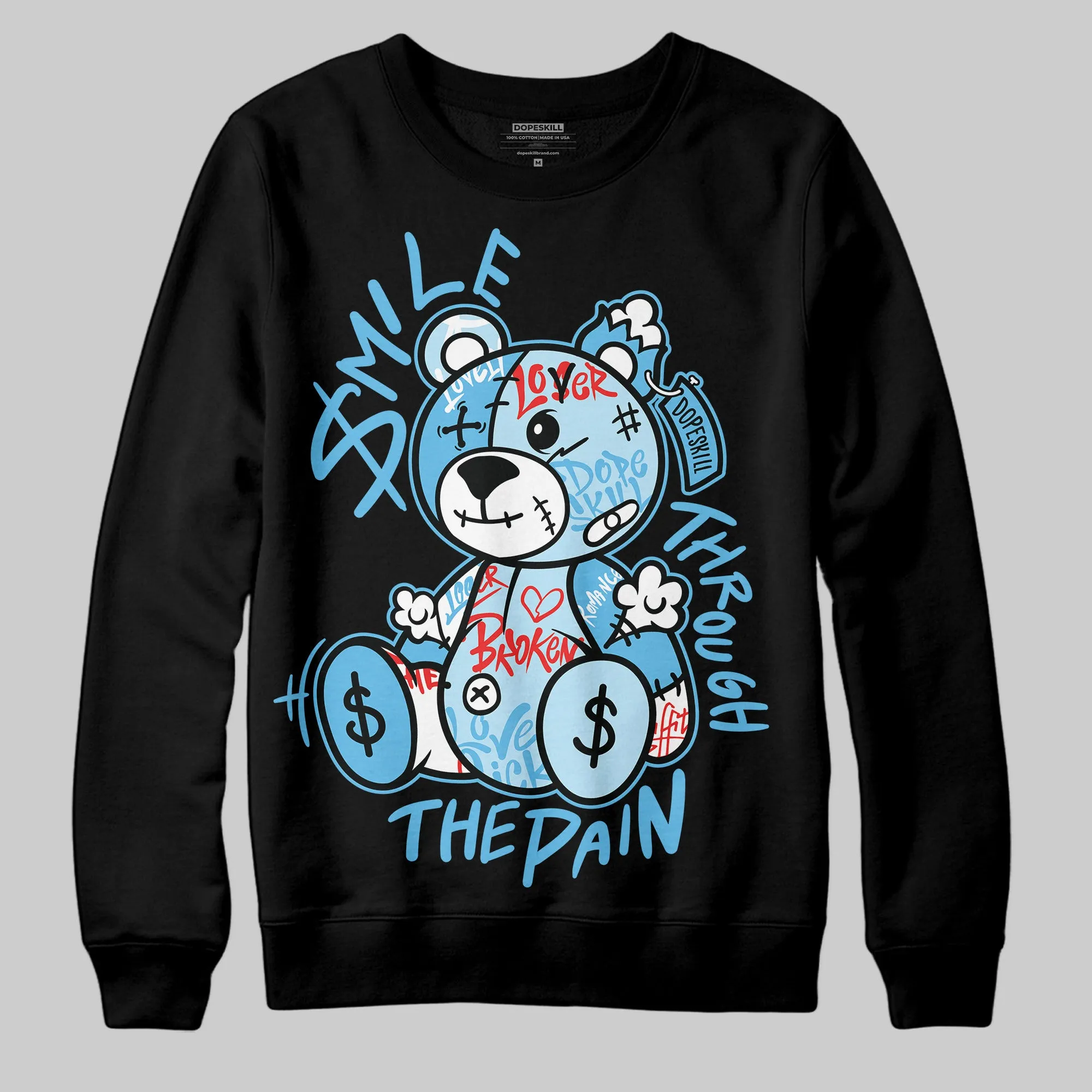 Legend Blue 11s DopeSkill Sweatshirt Smile Through The Pain Graphic sold by DopeSkill product image thumbnail 2