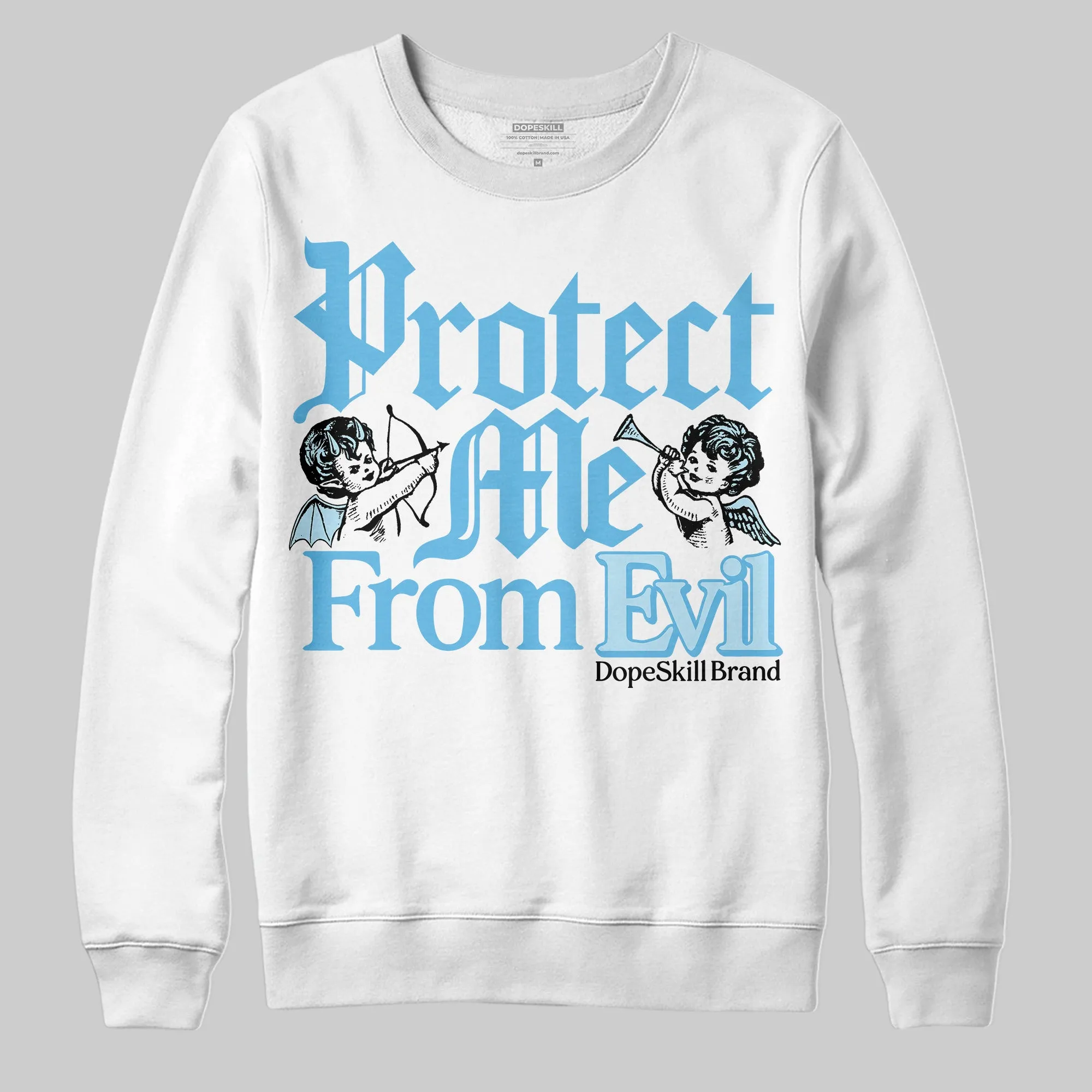 Legend Blue 11s DopeSkill Sweatshirt Protect Me From Evil Graphic sold by DopeSkill