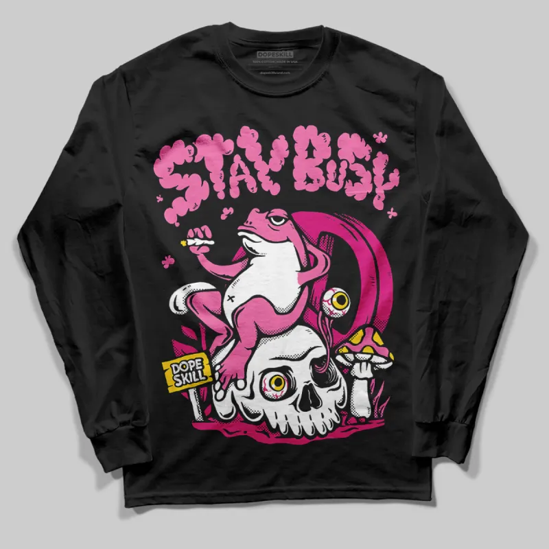 Rick RO Pink Leather Sneakers DopeSkill Long Sleeve T-Shirt Stay Busy Graphic sold by DopeSkill