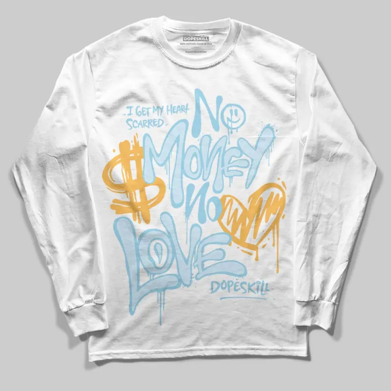 Knu Stack Vintage Satin Dream Blue DopeSkill Long Sleeve T-Shirt No Money No Love Typo Graphic sold by DopeSkill