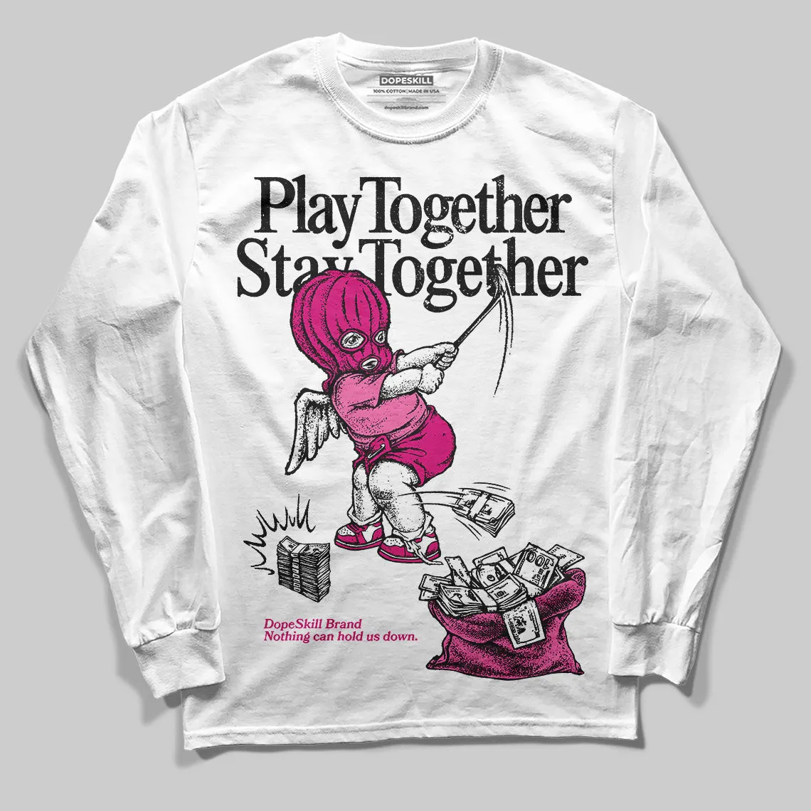 Rick RO Pink Leather Sneakers DopeSkill Long Sleeve T-Shirt Play together, Stay together Graphic sold by DopeSkill product image thumbnail 2