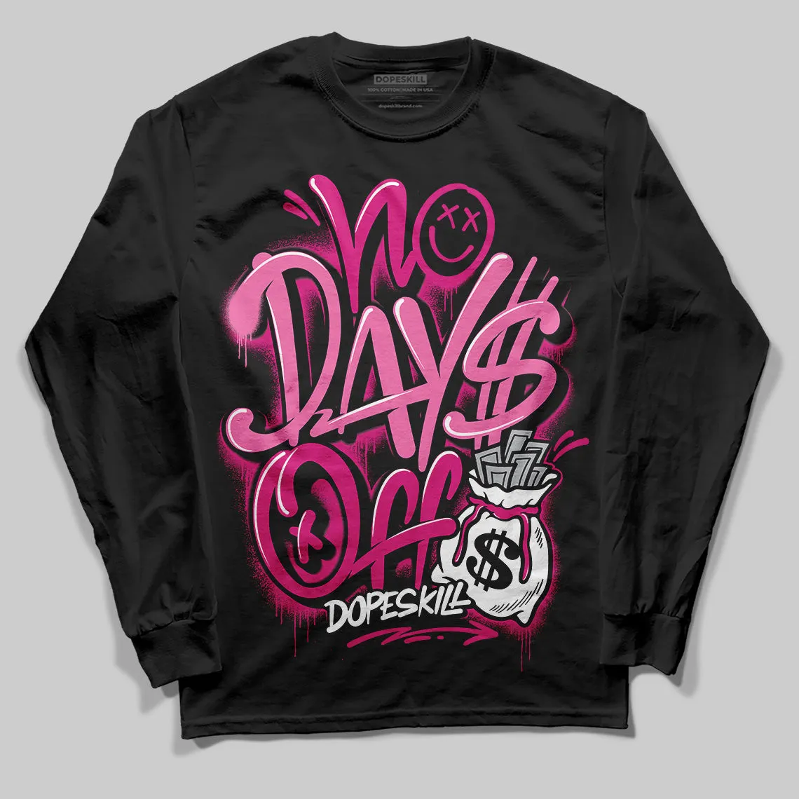 Rick RO Pink Leather Sneakers DopeSkill Long Sleeve T-Shirt No Days Off Graphic sold by DopeSkill